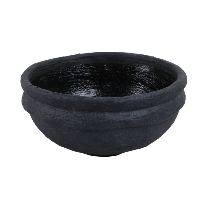 12\" x 12\" Textured Bowl - Black