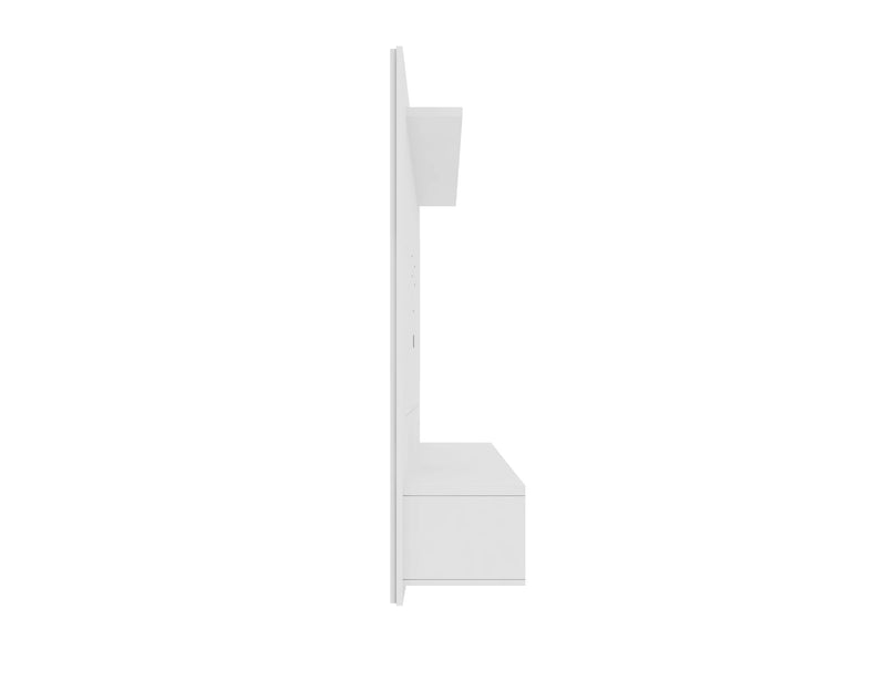 Manhattan Comfort Liberty 70.86\" Floating Wall Entertainment Center with Overhead Shelf - White
