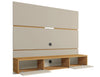Manhattan Comfort Vernon 62.99\" Floating Wall Entertainment Center - Off White & Cinnamon