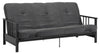 Harlow Metal Arm Futon Full Size Black Frame with 6