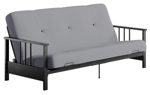 Dorel Home Harlow Full Metal Arm Futon with 6