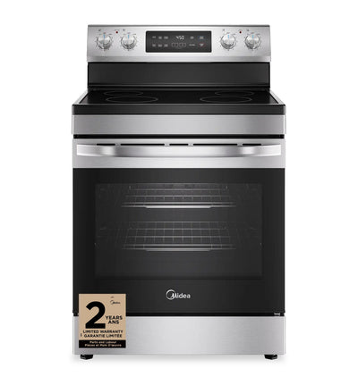 Midea 6.3 Cu. Ft. Freestanding Electric Range with Air Fry – Stainless Steel - MER30A15ASTC | Cuisinière électrique amovible Midea de 6,3 pi3 avec friture à air - acier inoxydable - MER30A15ASTC