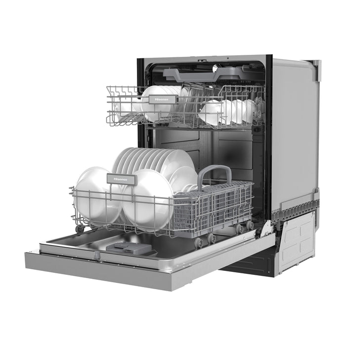 Hisense 24” Front Control Dishwasher with 3rd Rack – Stainless Steel - HDWH12B3FR8E