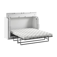 Bestar Nebula 75 W Queen Cabinet Bed with Mattress - White