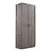 Manhattan Comfort Hopkins Modern Freestanding Storage Closet with 7 Shelves - Grey