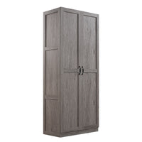 Manhattan Comfort Hopkins Modern Freestanding Storage Closet with 7 Shelves - Grey