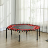 Soozier 45" Rebounder Trampoline for Adult, Quiet and Safe Bungee Rebounder Mini Trampoline Indoor with Remote Control and Colorful LED Lights, Red