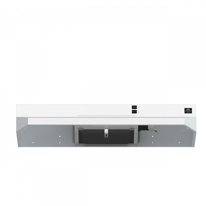 Forno Bari Espresso 30-Inch Under Cabinet Range Hood, White, 600 CFM- FRHUC5255-30WHT