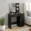 HOMCOM Vanity Table, Makeup Table with Mirror and Storage Shelves, Black