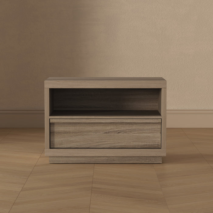 Navis Contemporary 32\" Nightstand in Natural Oak (1-Drawer)