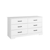 Prepac Rustic Ridge Farmhouse 6-Drawer Dresser - White