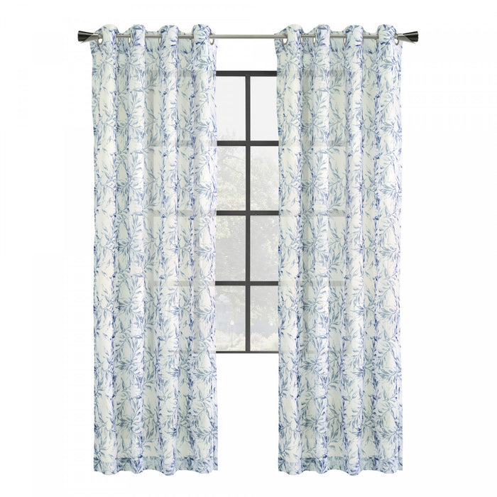 Habitat Jenny Indigo Light Filtering Grommet Curtain Panel - 52 x 84