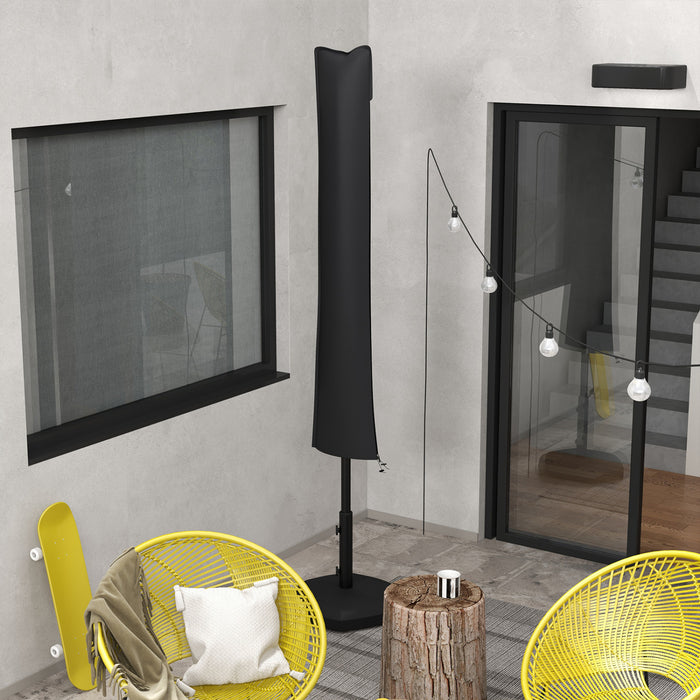 Outsunny Parasol Cover, Patio Cantilever Cover with Zipper Black