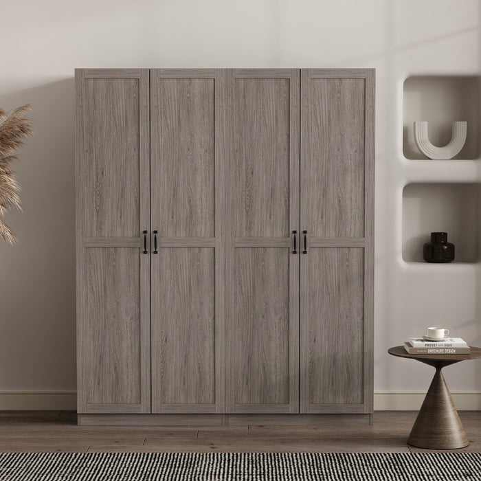 Cornelia Modern 30\" Storage Cabinet in Gray (7-Shelf) - Set of 2 Bookcase