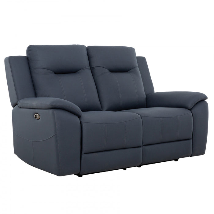 Sutton 66 in. Upholstered Power Reclining Loveseat - Blue