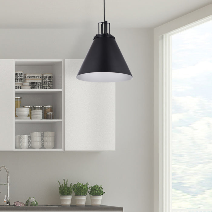 Dainolite Sonus 1 Light Pendant Matte Black Lamp