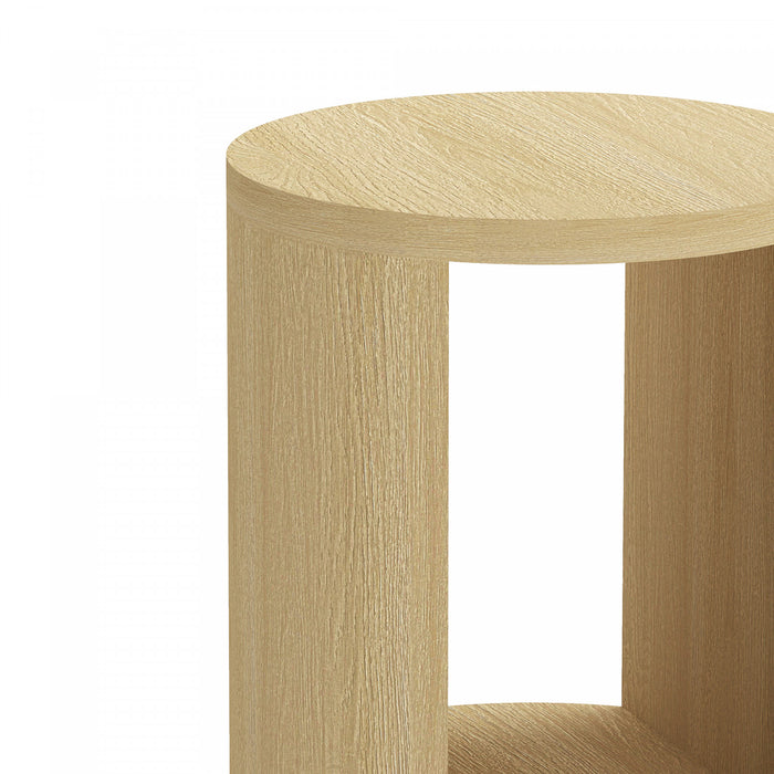 Alure Contemporary 20\" End Table in Natural Oak