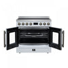 Forno Torino French Door 36 Inch White Induction Range, 5.36 cu.ft. - FFSIN0950-36WHT Electric Range | Cuisiniere a induction Torino de 36 po avec portes francaises, blanche, 5,36 pi³ - FFSIN0950-36WHT