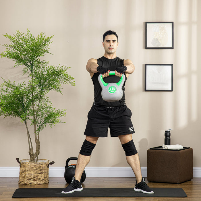 Soozier 35 lb Soft Kettlebell, Sand Filled Weight with Grip Handle, Green
