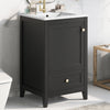 Puret 20 Inch Single Sink Bathroom Vanity with Door Shelf and Pull-Out Drawer, Black | Puret Meuble-Lavabo Simple 20 po avec Etagere de Porte et Tiroir Coulissant, Noir