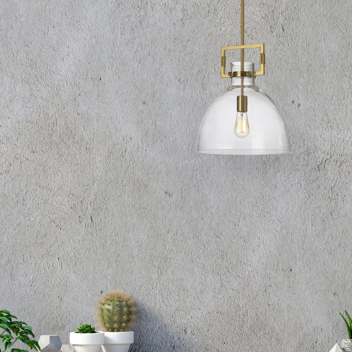 Dainolite Liberty 1 Light Pendant Aged Brass Finish Lamp