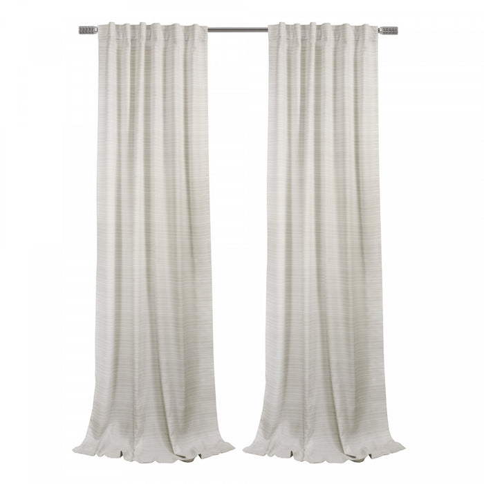 Habitat Austin Linen Light Filtering Dual Header Curtain Panel - 52 x 108