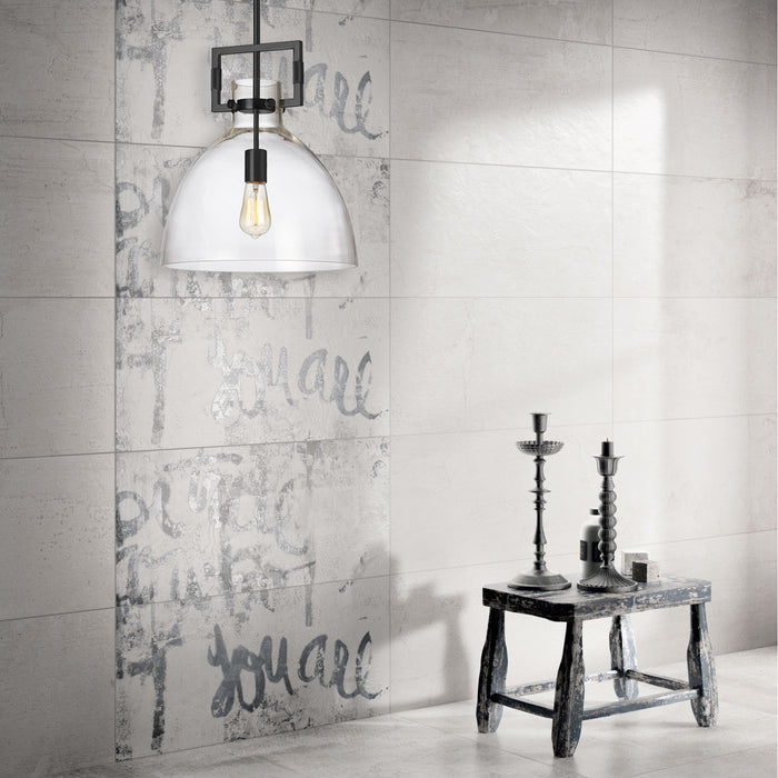 Dainolite Liberty 1 Light Pendant Matte Black Finish Lamp