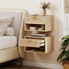 HOMCOM Floating Bedside Table Set of 2, Wall Mount Nightstands for Bedroom