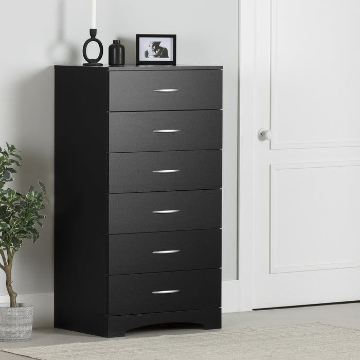 Step One 6-drawer Chest - Pure Black 