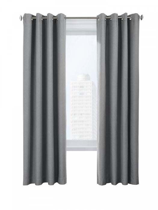 Thermaplus Suprema Charcoal Blackout Grommet Curtain Panel - 52 x 95