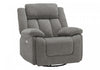 MONARCH SPECIALTIES POWER RECLINING CHAIR, 39" WIDE, GLIDER, SWIVEL, USB PORTS INCLUDED, LIGHT GREY FABRIC Recliner | MONARCH SPECIALTIES FAUTEUIL INCLINABLE ELECTRIQUE, 39"L, PLANEUR, À GLISSEMENT, PORT USB INCLUS, TISSU GRIS CLAIR
