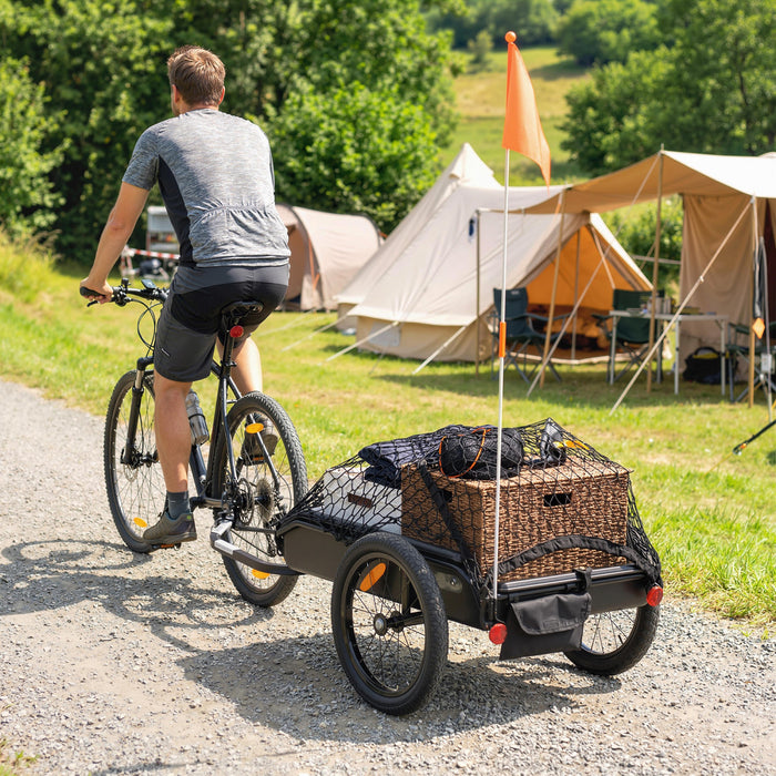 Soozier Bike Trailer, Bike Cargo Trailer with Quick Release 16\" Wheels