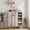 HOMCOM Shoe Cabinet with 5-tier Open Shelves for 17 Pairs Grey