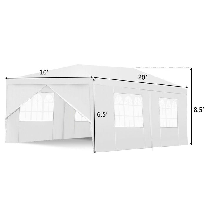 Costway 10'x20' Canopy Gazebo Outdoor Patio Party Wedding Events Tent
