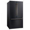 Forno Rivello 36 Inch Black French Door Refrigerator, Energy Star Certified - FFFFD1783-36BLK | Refrigerateur Rivello de 36 po a portes francaises noires, certifie Energy Star – FFFFD1783-36BLK