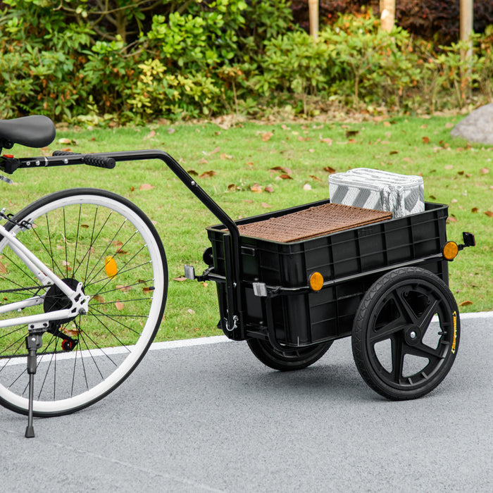Aosom Multi-functional Bike Trailer With 16\" Wheels, Grey