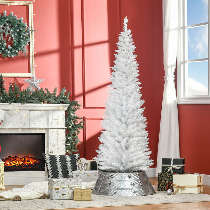 Homcom 6ft Pencil Artificial Christmas Tree With 390 Branches