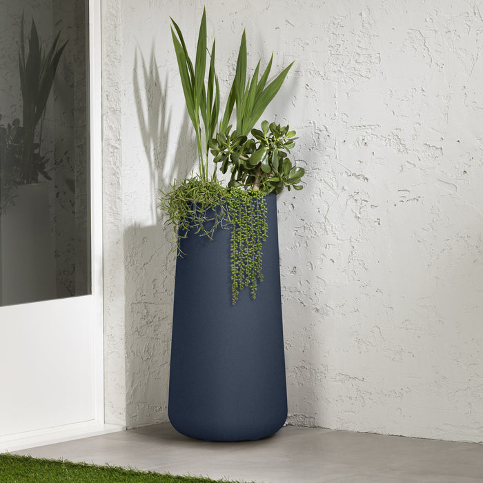 Dalya Tall Outdoor Pot Planter - Blue