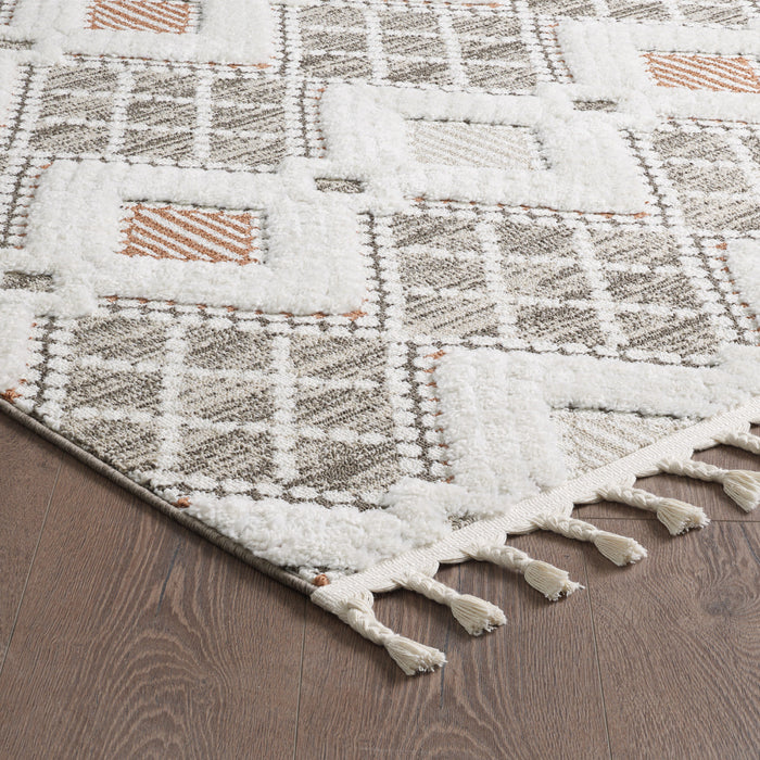 Quinto Twinkle Orange Shag Area Rug - 7'7\" x 10'