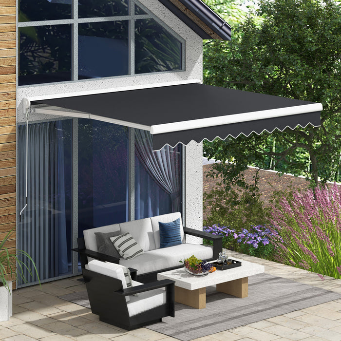 Outsunny 10' X 8' Motorized Retractable Awning With Remote Controller