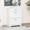 HOMCOM Modern Shoe Cabinet with 3 Drawers for 16 Pairs of Shoes White