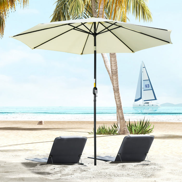 Outsunny 10' X 8' Round Market Umbrella, Beige