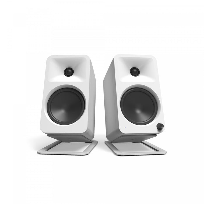 Kanto S4 Angled Desktop Speaker Stands for Midsize Speakers - Pair, White