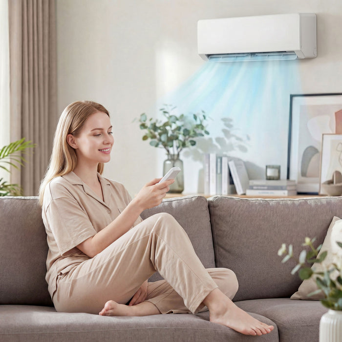 HOMCOM 18000 BTU Mini Split Air Conditioner, 22 SEER2 Wifi Enabled AC Unit