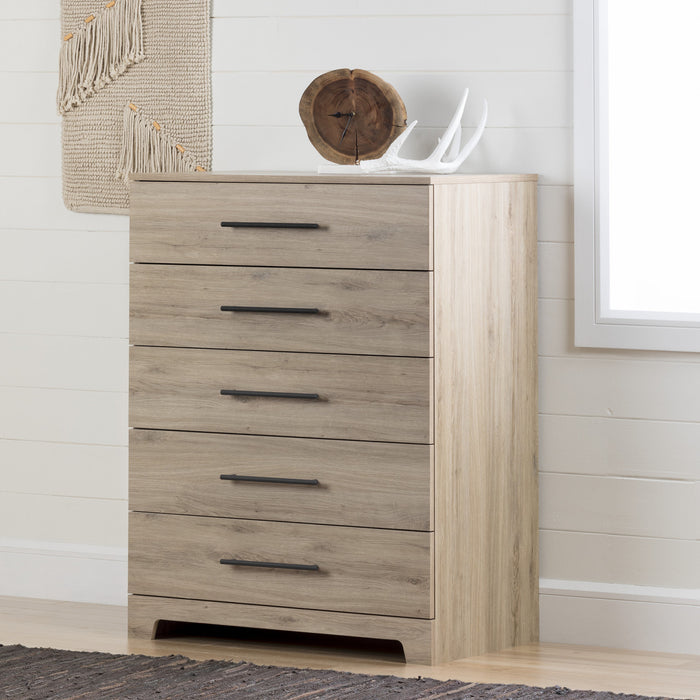 Primo 5-drawer Chest - Rustic Oak