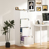HOMCOM 4 Drawer File Cabinet Fluted Vertical Filing Cabinet with Lock White