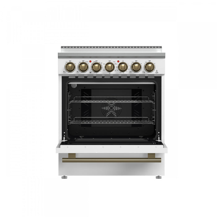 Forno Paolo 30\" White Electric Range, 4.38 CU.FT. - FFSEL6011-30WHT
