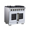 Forno Capriasca 36" White Gas Range 5.36 cu.ft -FFSGS6460-36WHT | Cuisiniere a gaz blanche Capriasca 36 pouces, 5,36 pi³ – FFSGS6460-36WHT