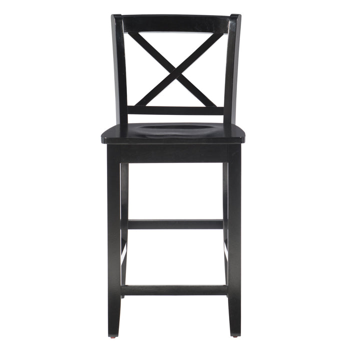 Torino X-Back Counter-Height Stool - Black
