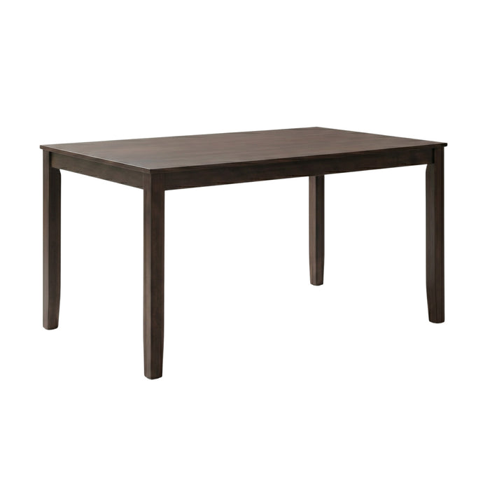 Radcliffe 5-Piece Solid Wood Dining Set with Ladder Back Chairs, Dark Brown (Seats 4)